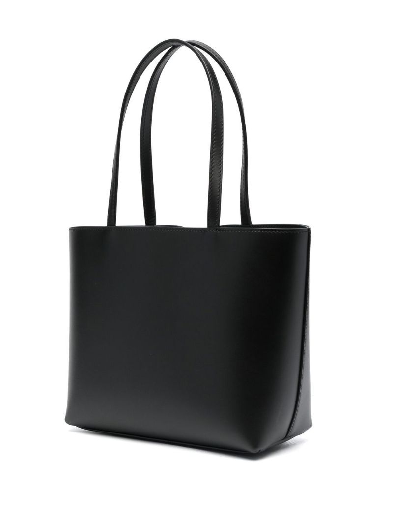Black Embossed Logo Tote Bag