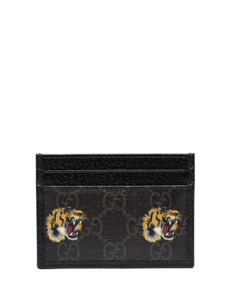 Black Tiger Print Card Holder