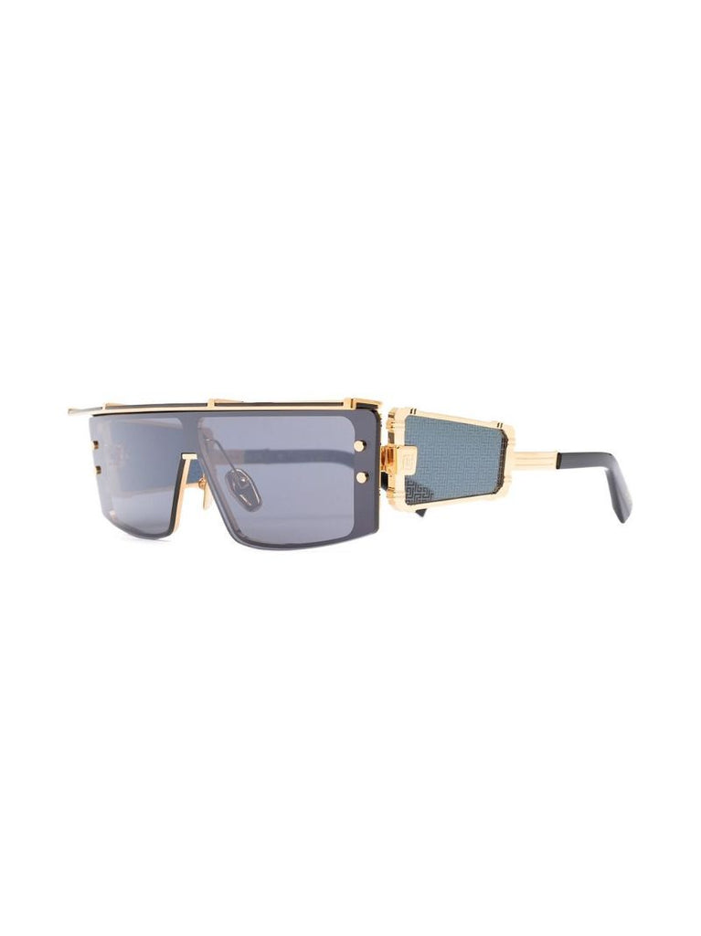 Black Wonder Boy Iii Rectangle-frame Sunglasses
