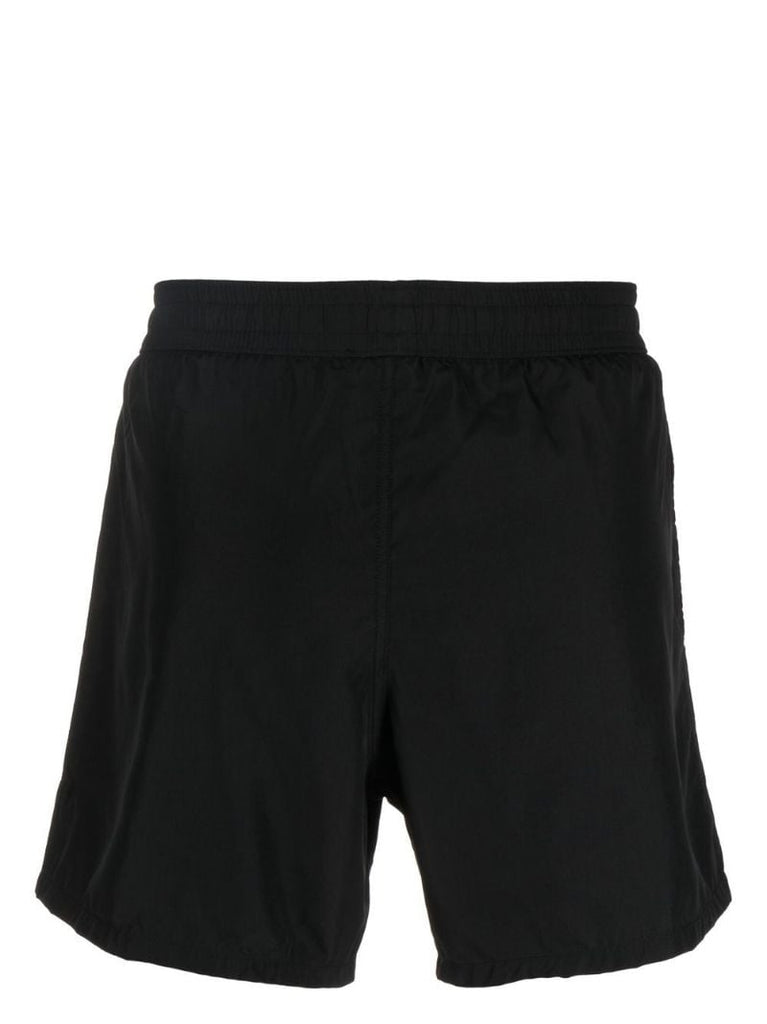 Black Logo Print Swim Shorts