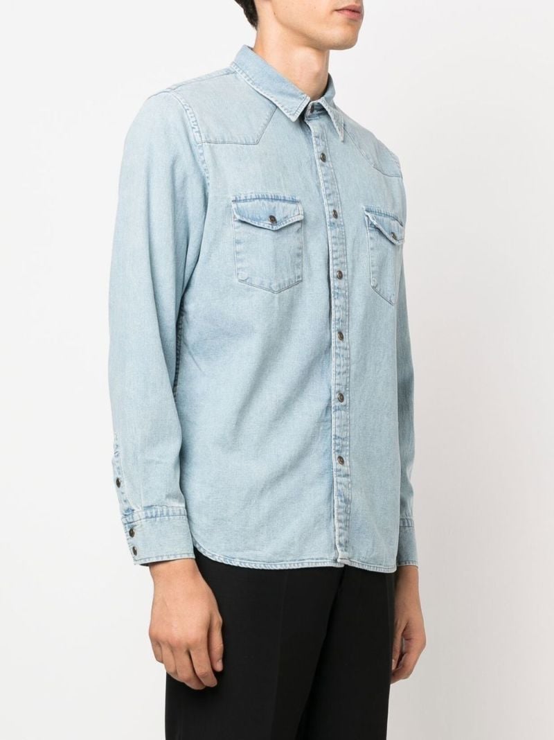 Blue Button-down Denim Shirt