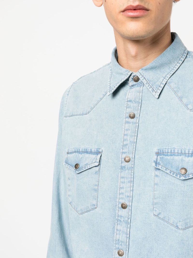 Blue Button-down Denim Shirt