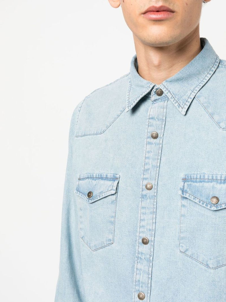Blue Button-down Denim Shirt