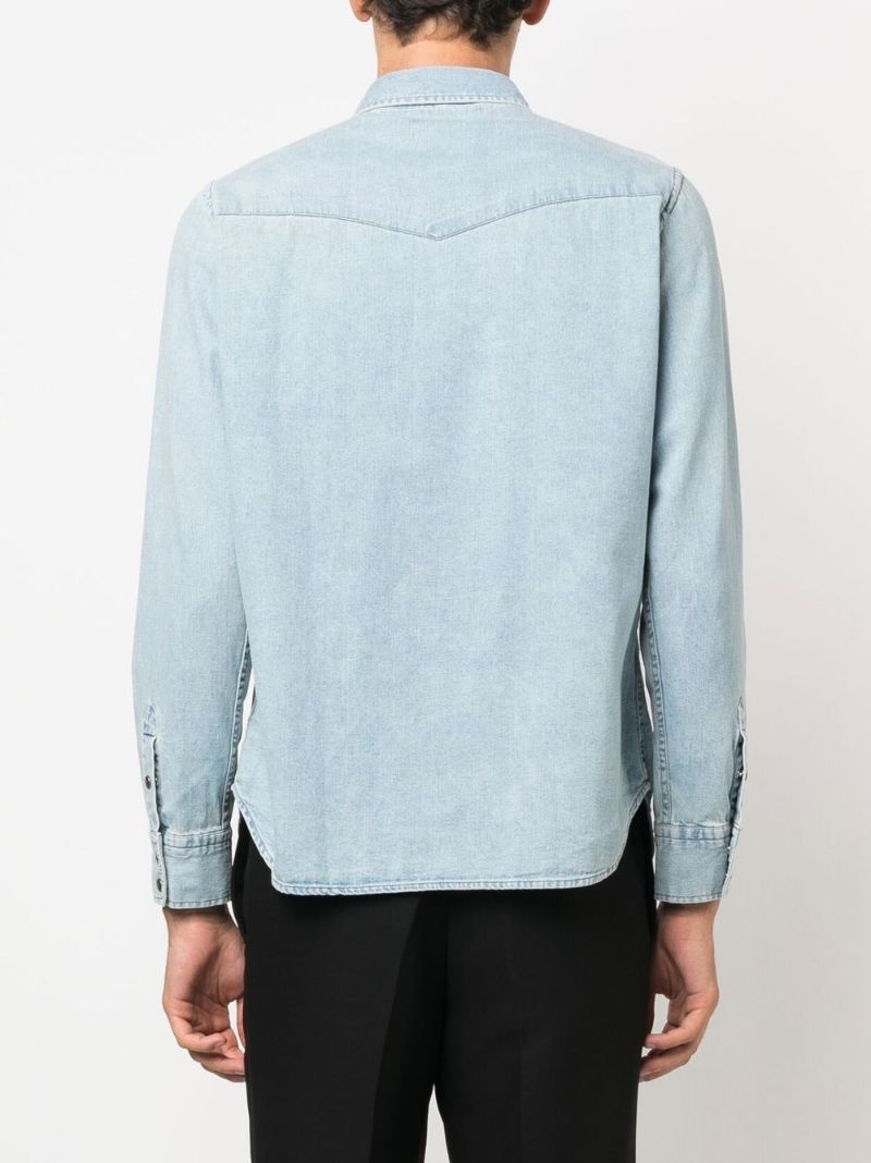 Blue Button-down Denim Shirt