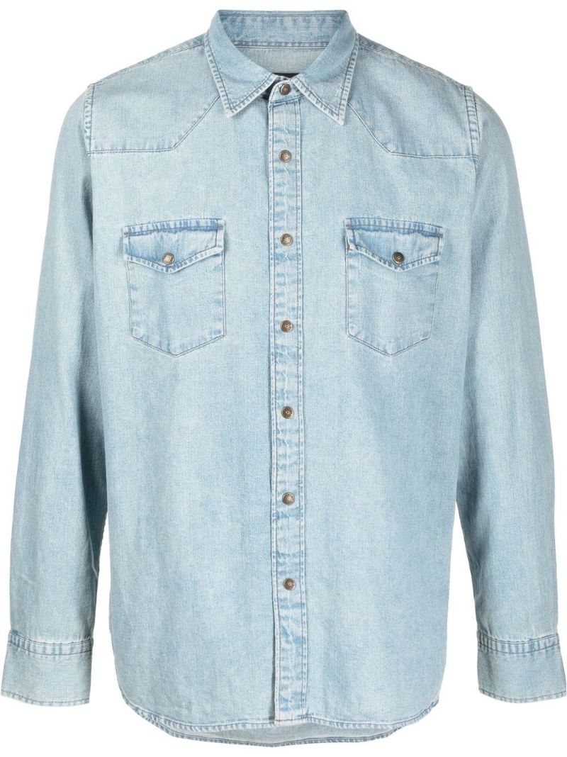 Blue Button-down Denim Shirt