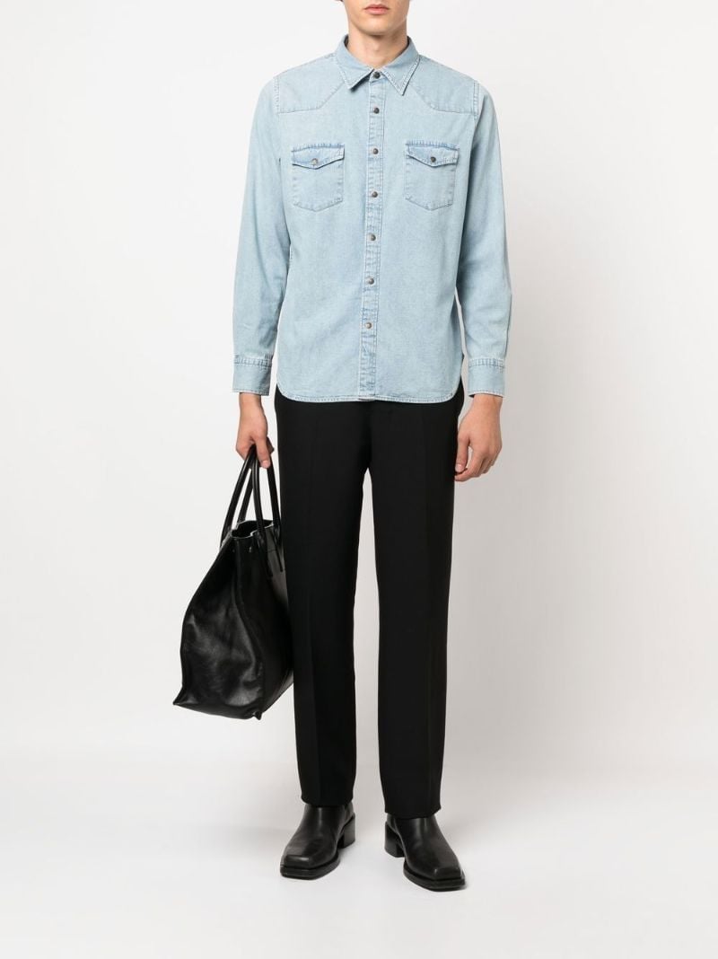 Blue Button-down Denim Shirt