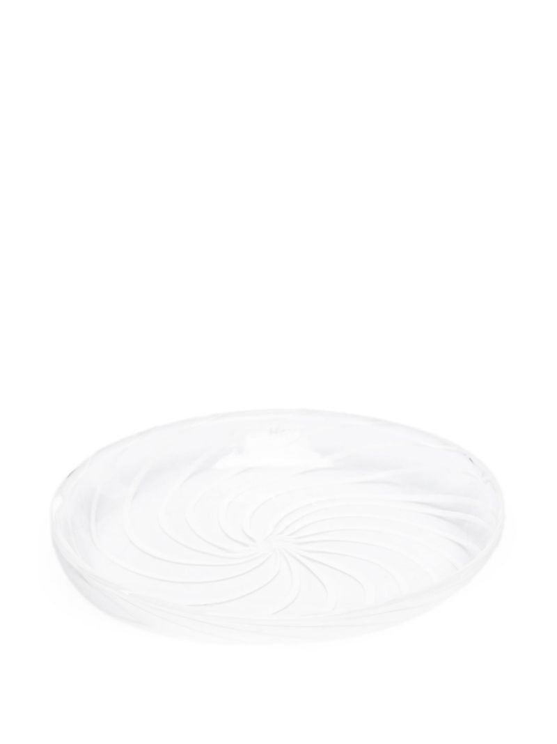 White Spin Glass Saucer Set