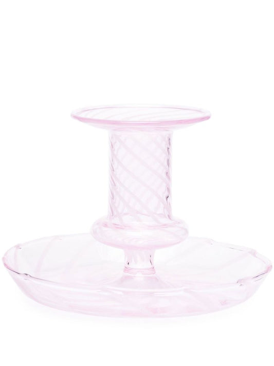 Pink Flare Stripe Candle Holder