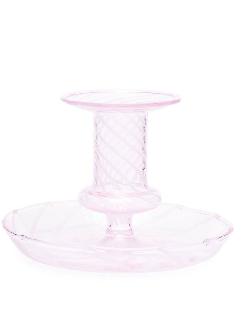 Pink Flare Stripe Candle Holder