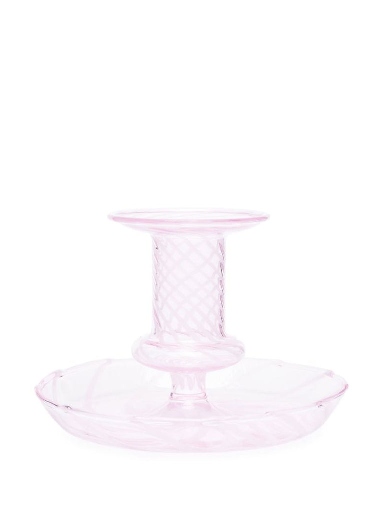 Pink Flare Stripe Candle Holder