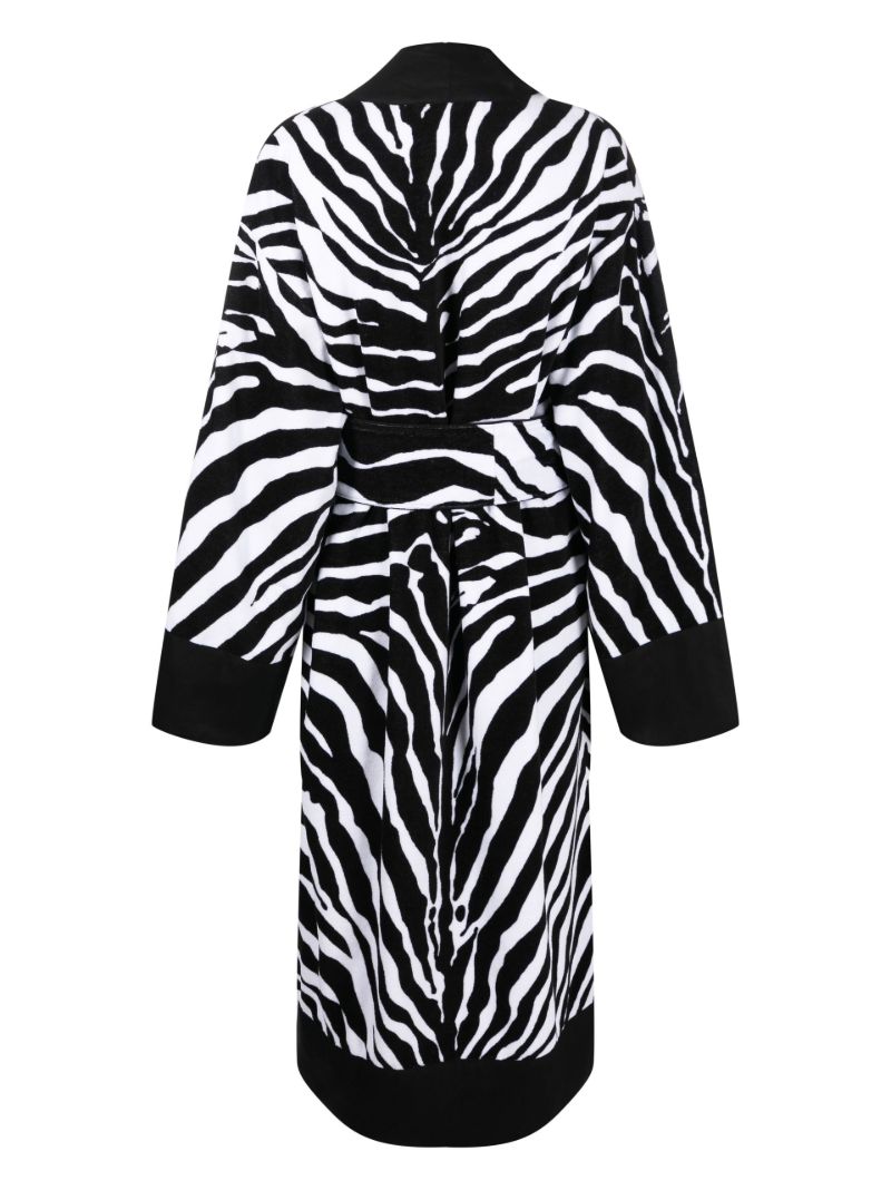 Black Zebra Print Robe