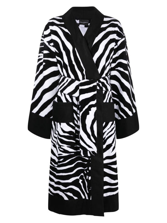 Black Zebra Print Robe