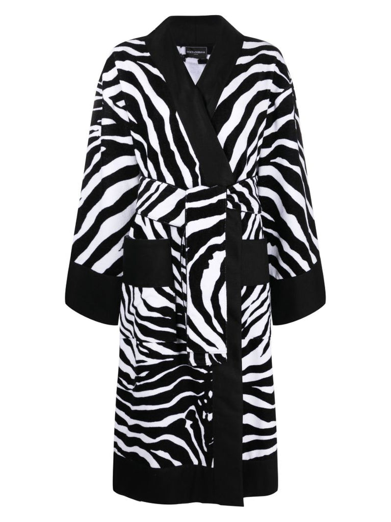 Black Zebra Print Robe