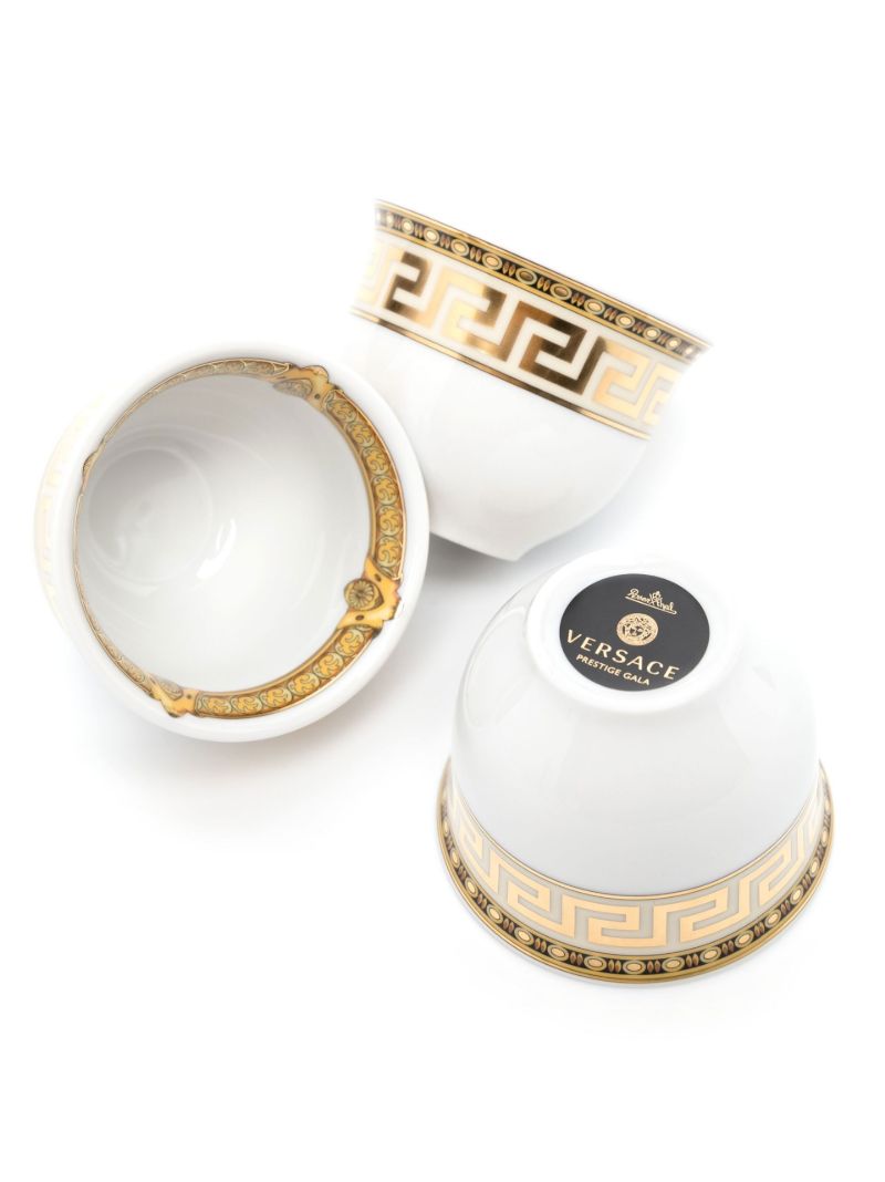 White La Greca Espresso Cup Set