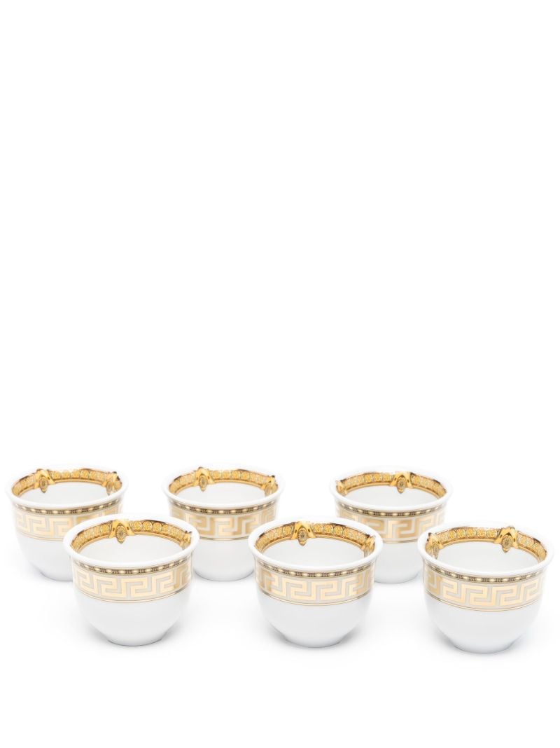 White La Greca Espresso Cup Set