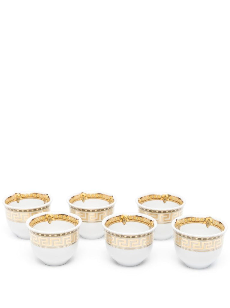 White La Greca Espresso Cup Set