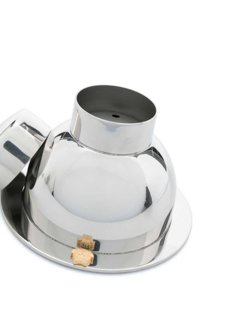 Silver-tone Medusa Cocktail Shaker