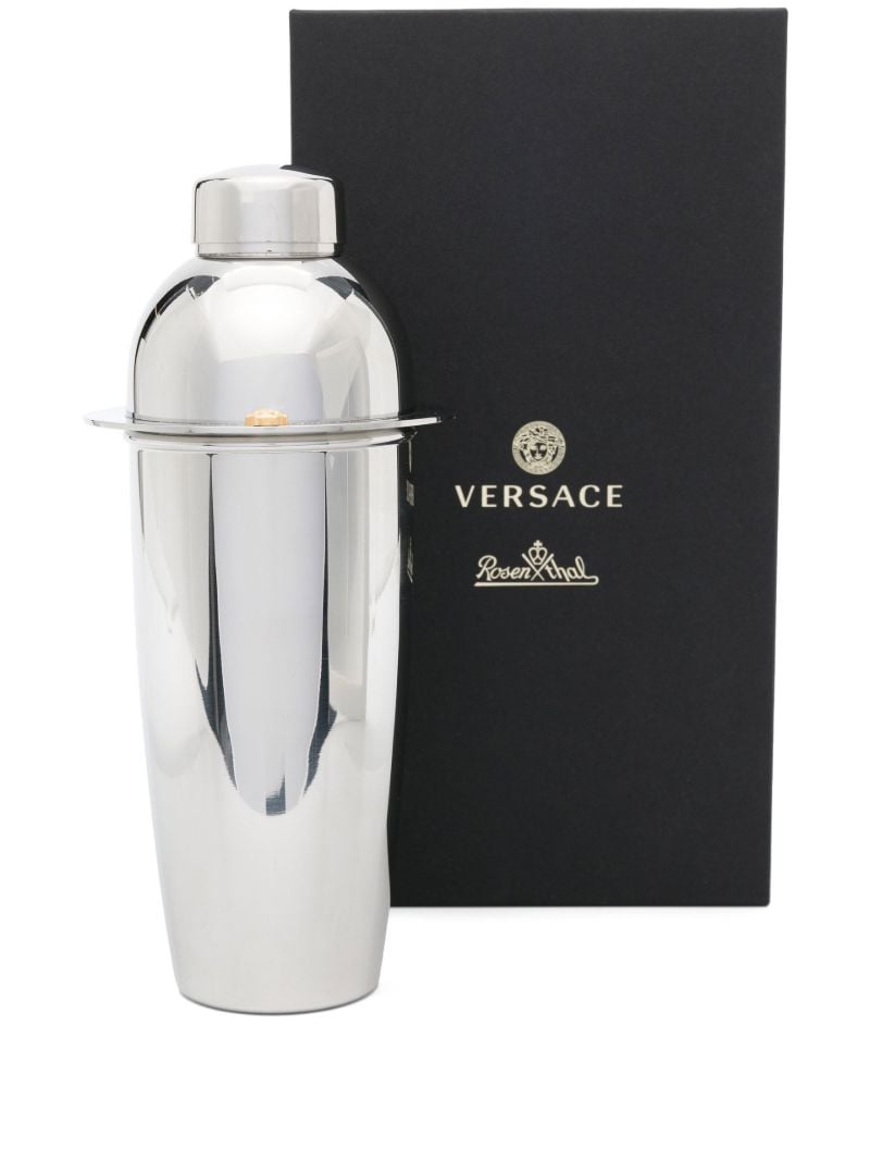 Silver-tone Medusa Cocktail Shaker