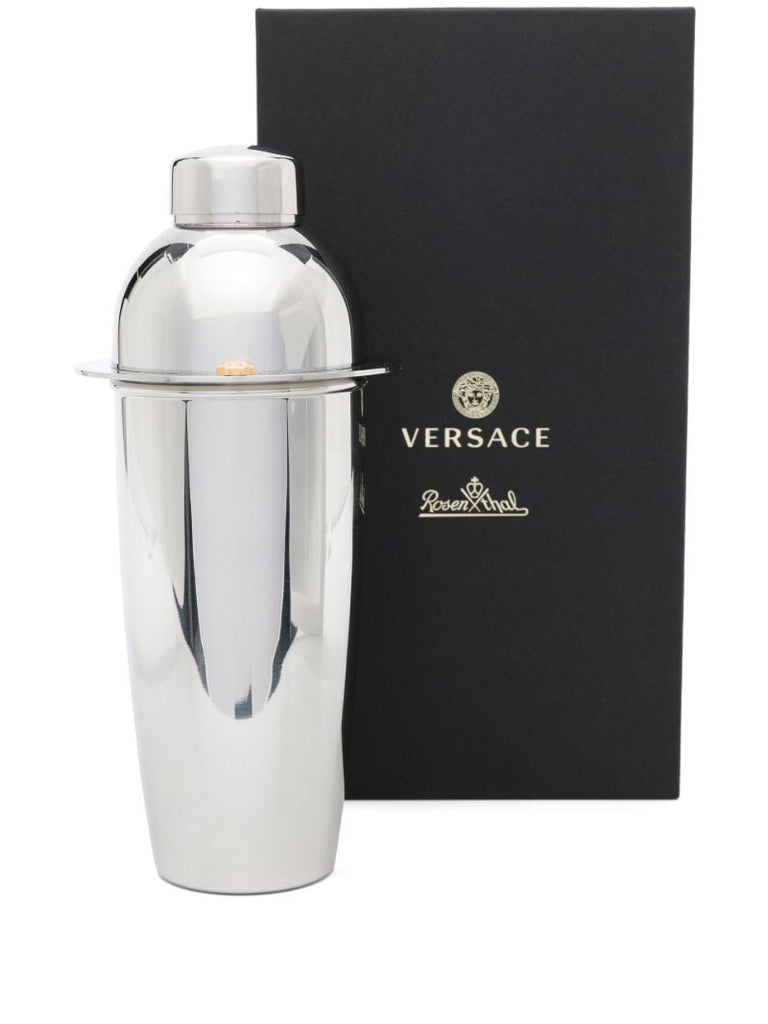Silver-tone Medusa Cocktail Shaker