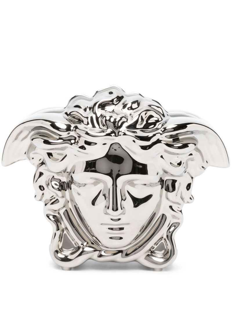 Silver-tone Medusa Head Vase
