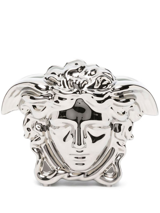 Silver-tone Medusa Head Vase