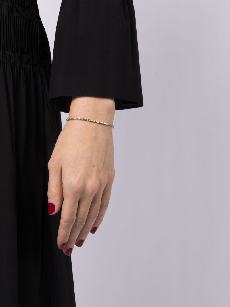 18k Yellow Gold Linear Diamond Tennis Bracelet