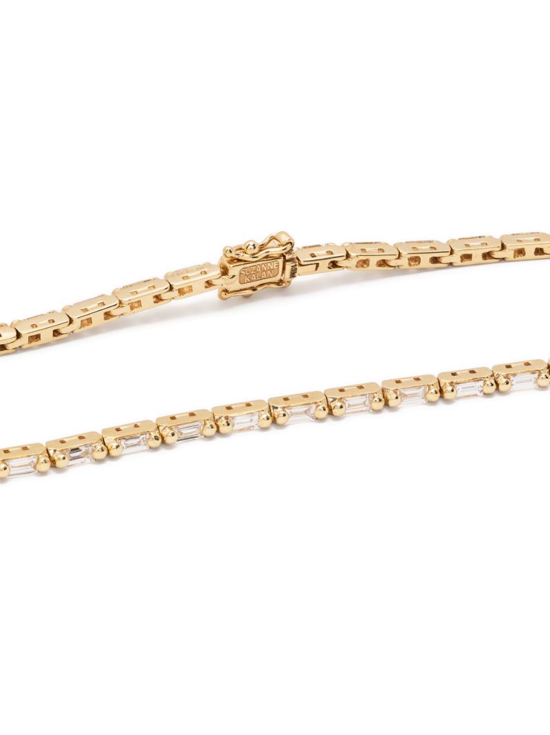 18k Yellow Gold Linear Diamond Tennis Bracelet