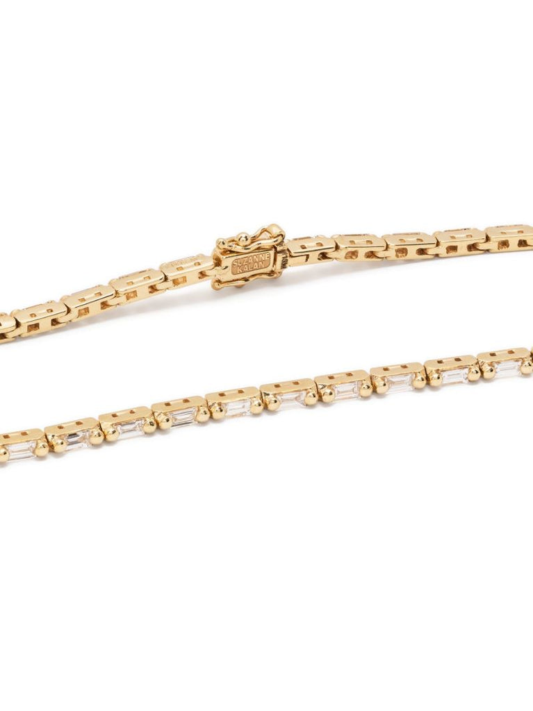 18k Yellow Gold Linear Diamond Tennis Bracelet