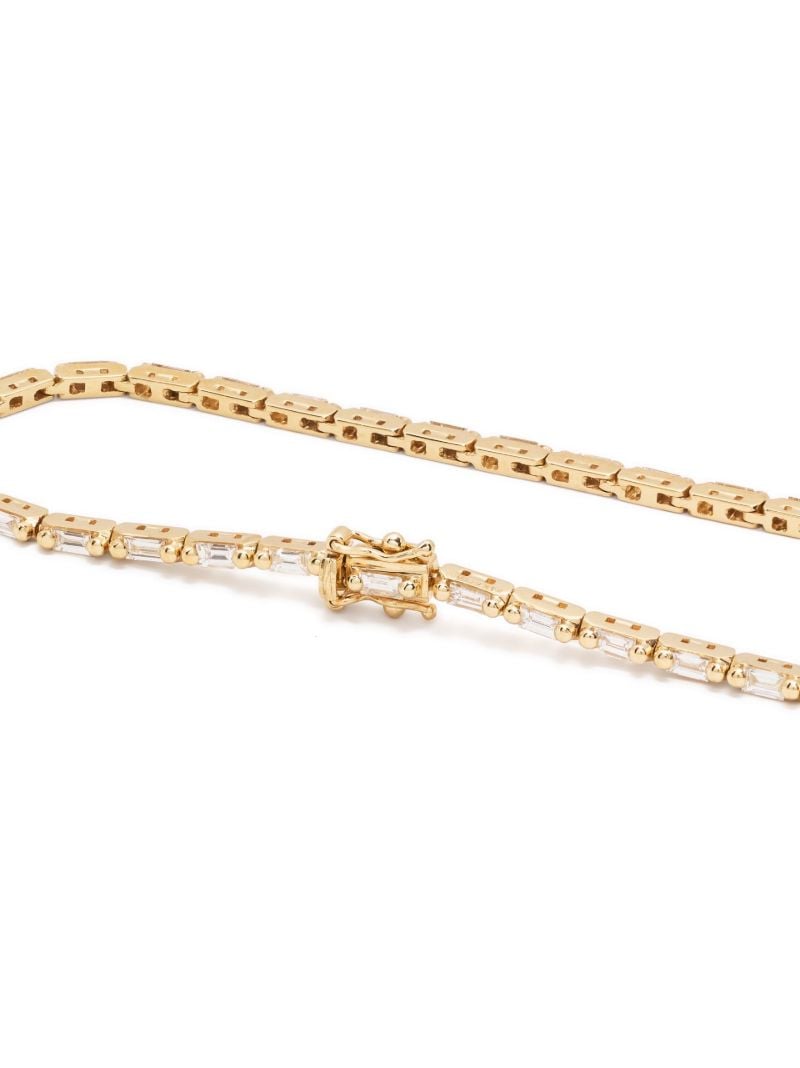 18k Yellow Gold Linear Diamond Tennis Bracelet