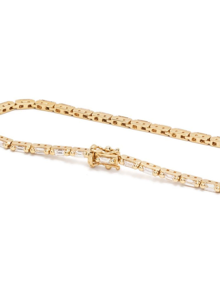 18k Yellow Gold Linear Diamond Tennis Bracelet