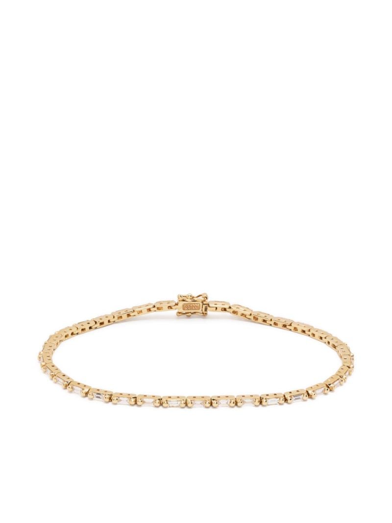 18k Yellow Gold Linear Diamond Tennis Bracelet