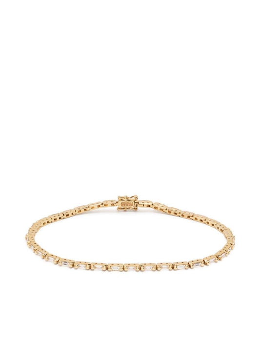 18k Yellow Gold Linear Diamond Tennis Bracelet