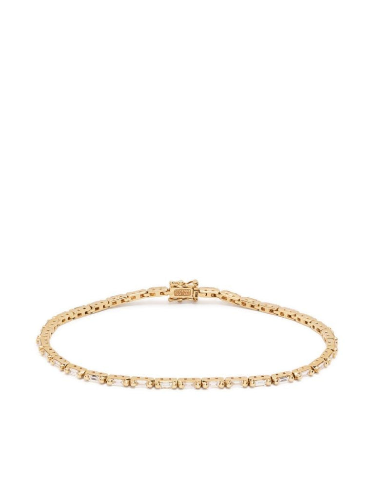 18k Yellow Gold Linear Diamond Tennis Bracelet