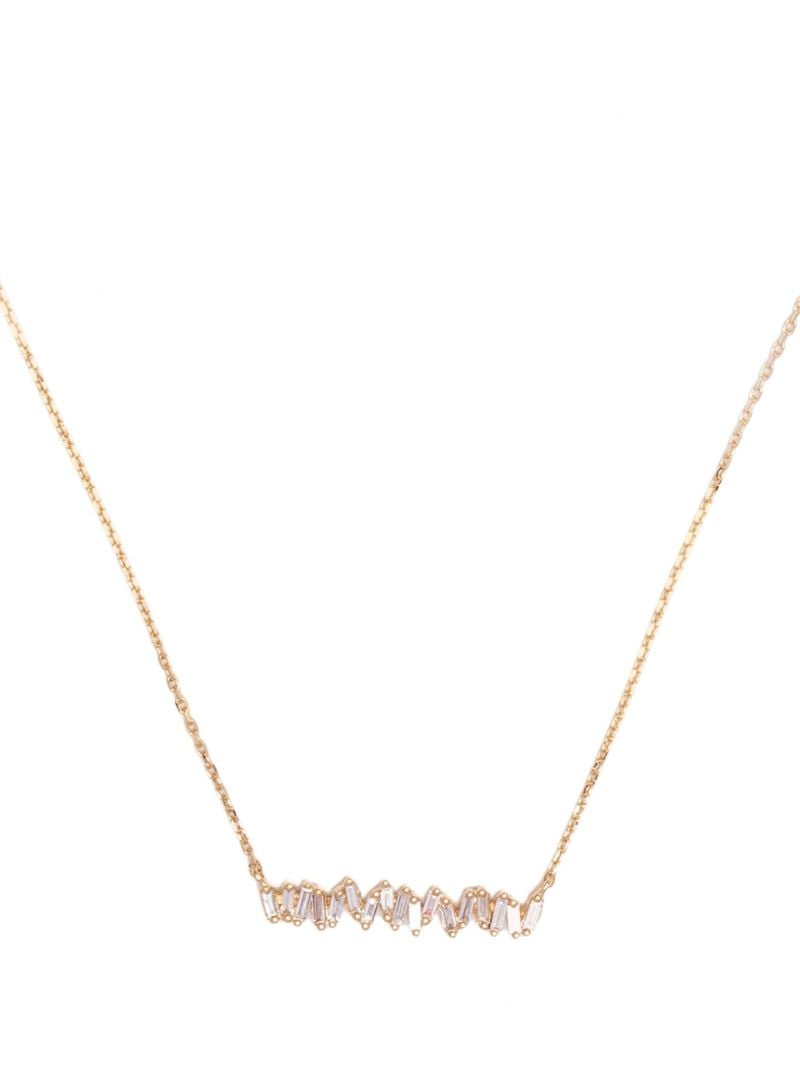 18k Yellow Gold Classic Diamond Bar Necklace