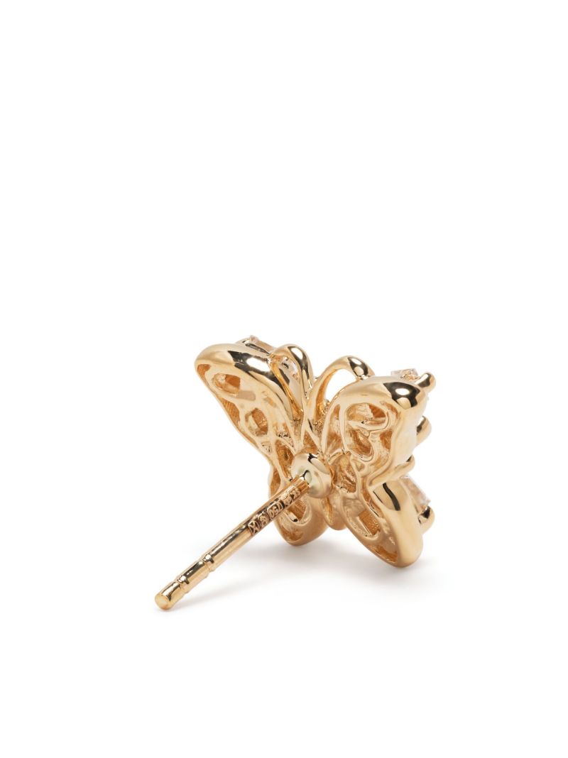 18k Yellow Gold Fireworks Butterfly Diamond Earrings