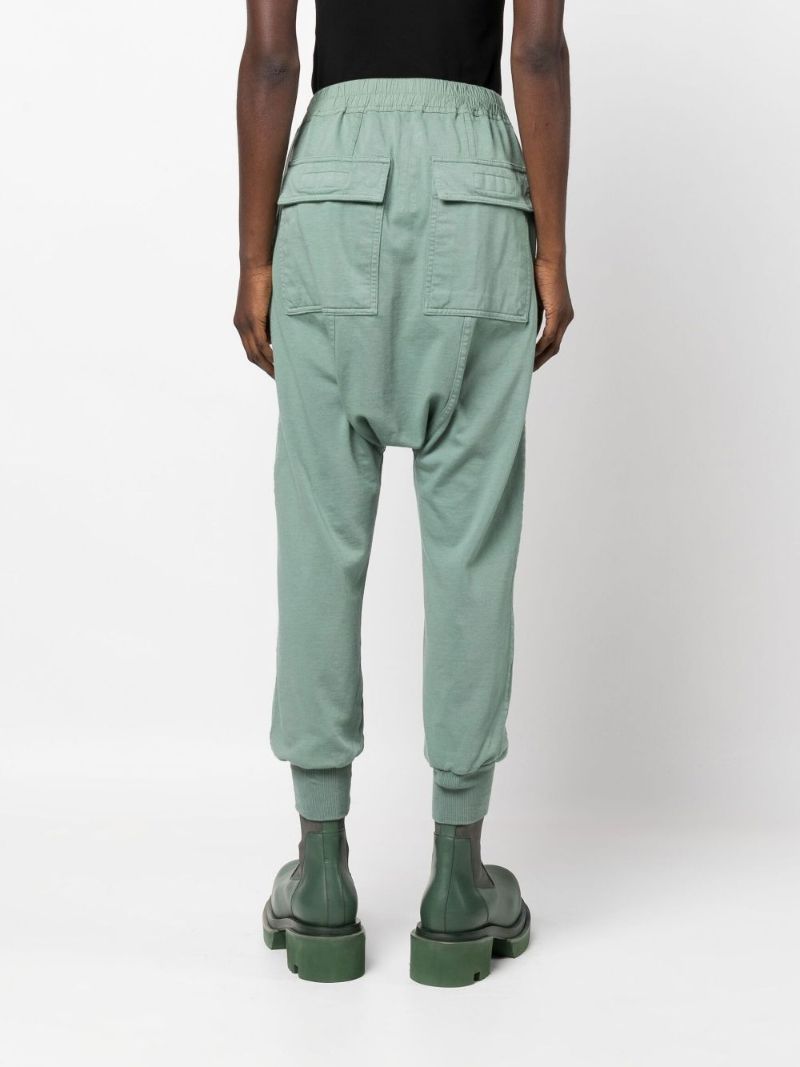 Blue Prisoner Cropped Cotton Track Pants