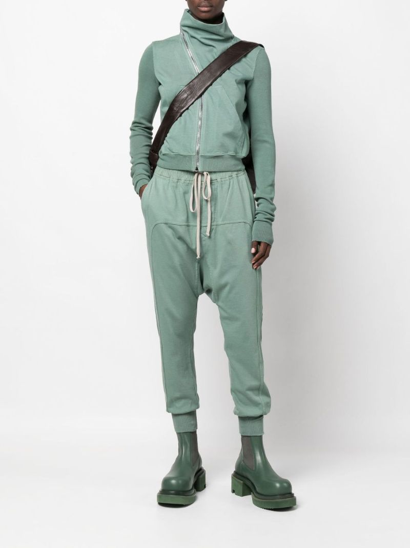 Blue Prisoner Cropped Cotton Track Pants