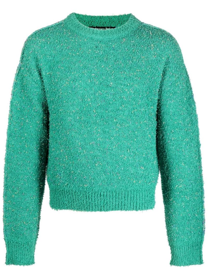 Green MÃ_x0083_Â©lange Knitted Sweater