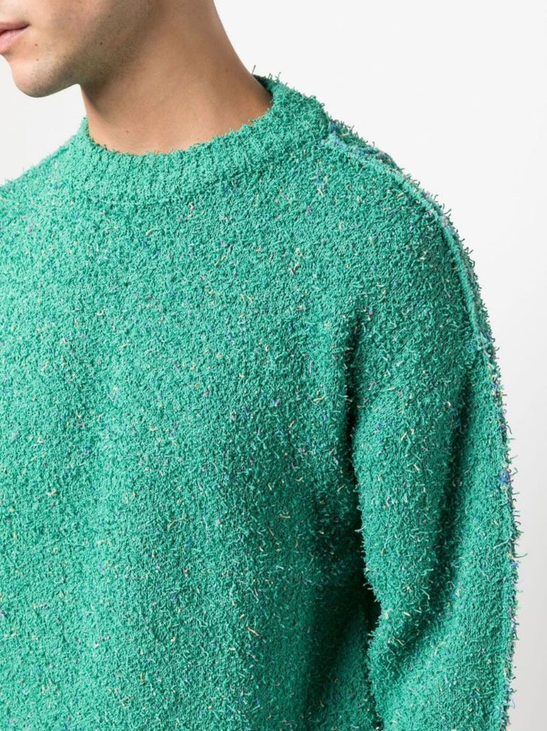 Green MÃ_x0083_Â©lange Knitted Sweater