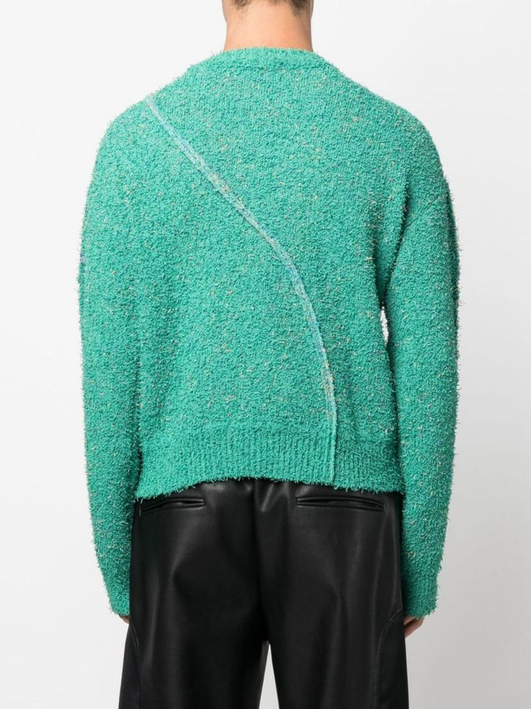 Green MÃ_x0083_Â©lange Knitted Sweater