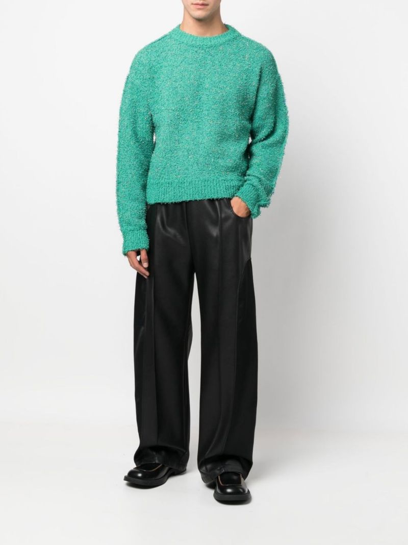 Green MÃ_x0083_Â©lange Knitted Sweater