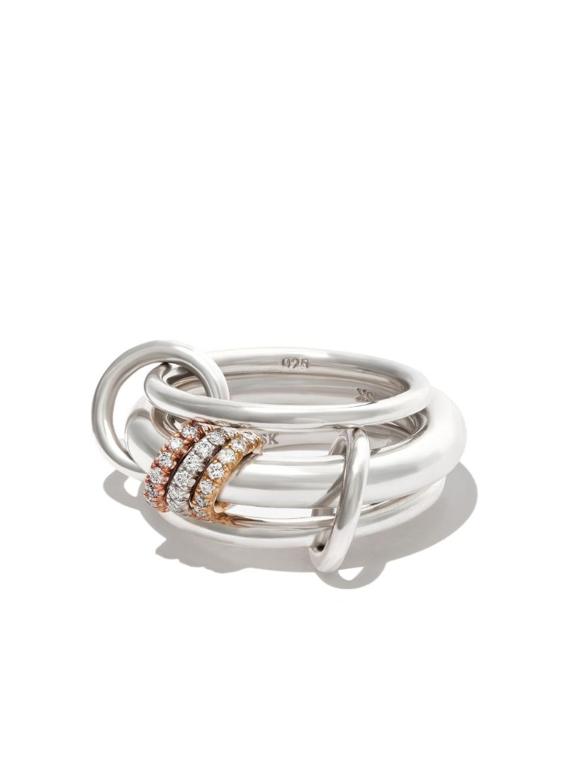 Sterling Silver Gemini Diamond Ring