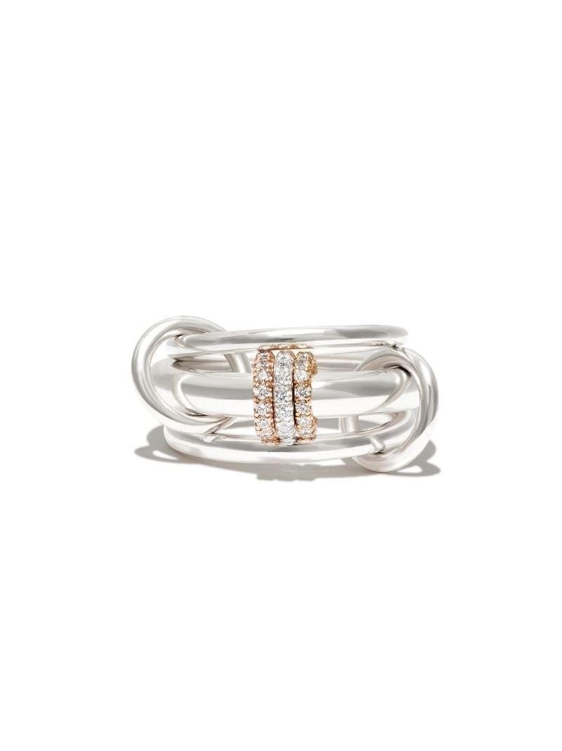 Sterling Silver Gemini Diamond Ring