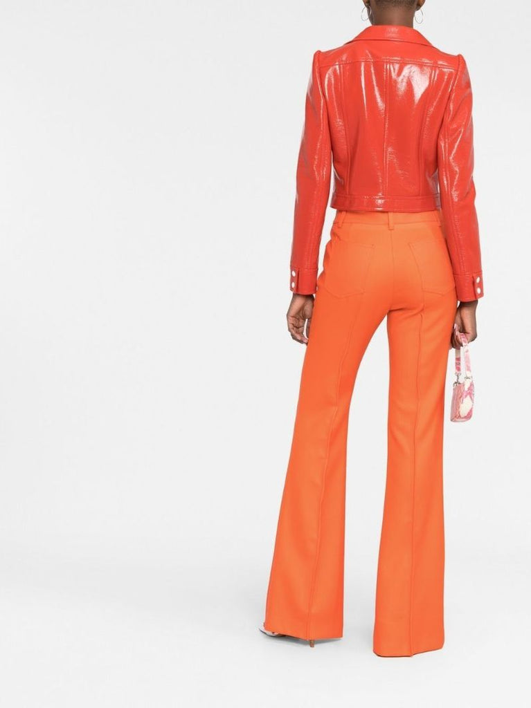 Red Reedition Vinyl Cropped Jacket