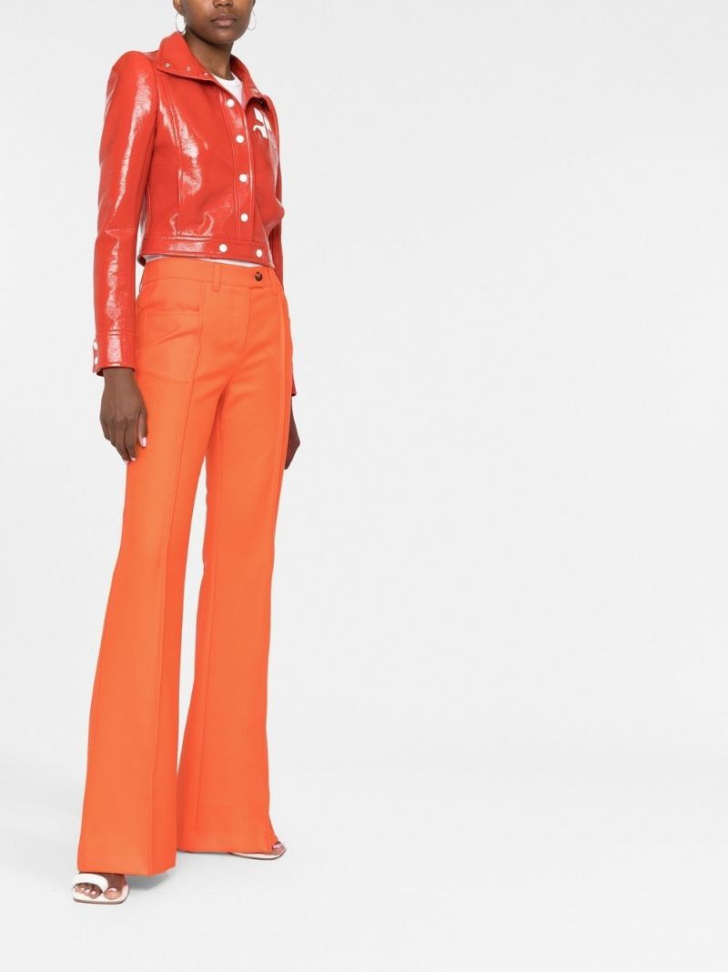 Red Reedition Vinyl Cropped Jacket