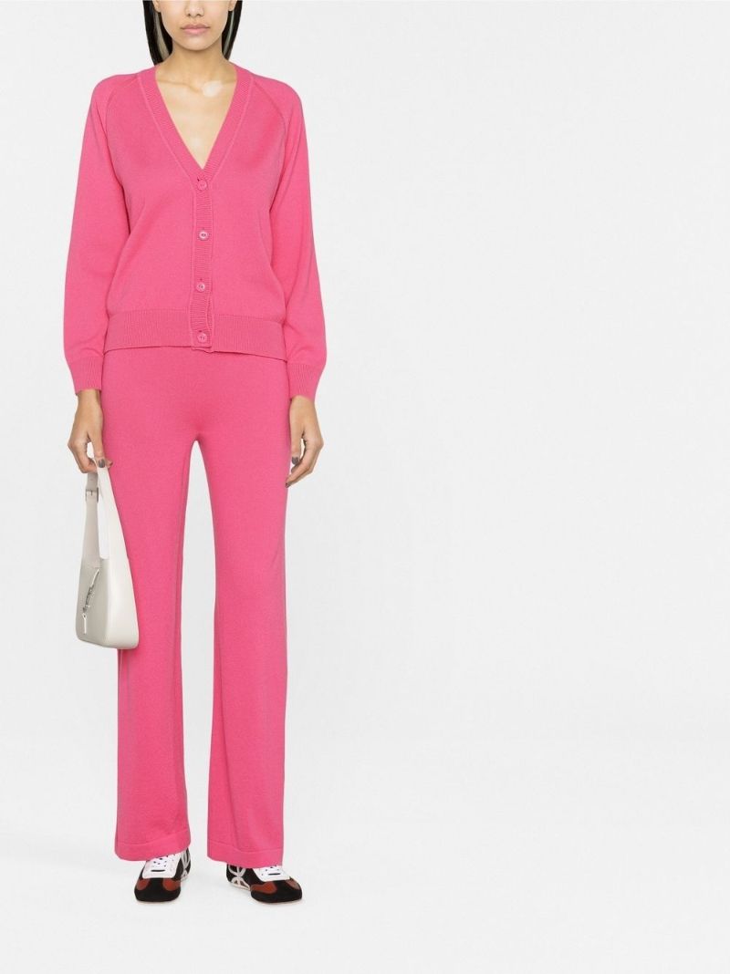 Pink Straight-leg Cashmere Trousers