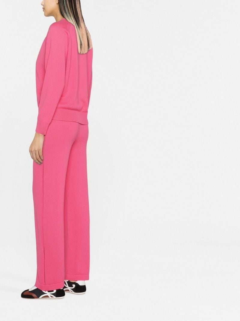 Pink Straight-leg Cashmere Trousers