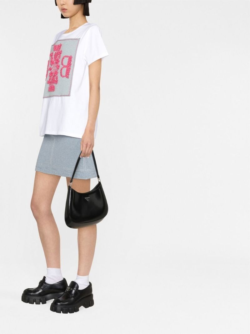 White 3d Logo Cotton T-shirt