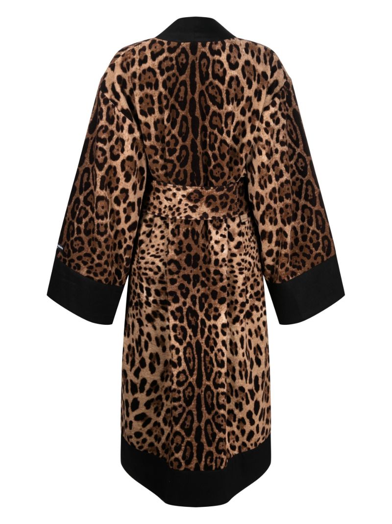 Brown Leopard Print Robe