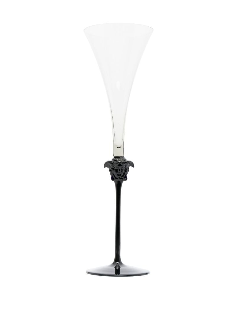 Black Medusa Champagne Flute Glass